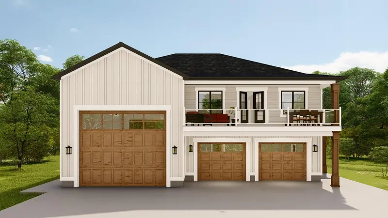 Modern One-Bedroom Garage Apartment With Outdoor Deck And Open-Floor Family Room 1