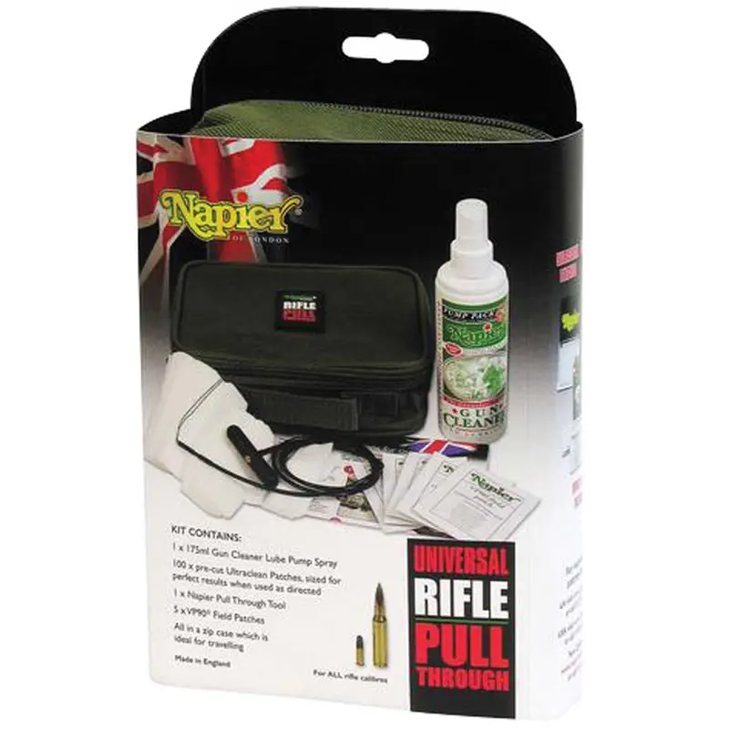 Napier Rifle Cleaning Pull-Through Kit With Brass Brush 1