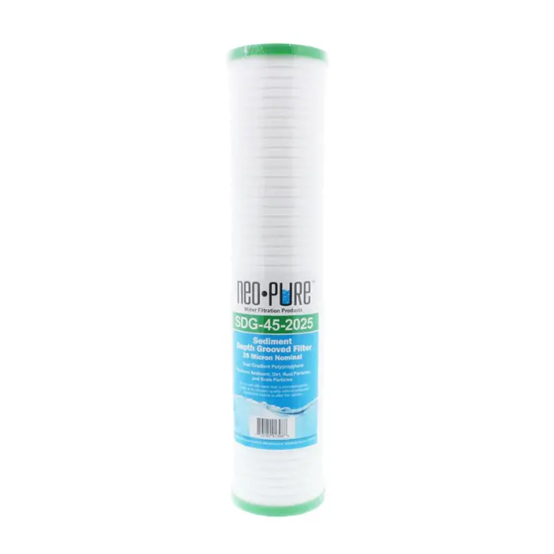 Neo-Pure Sdg-45-2025 Grooved Polypropylene Sediment Filter Cartridge 1