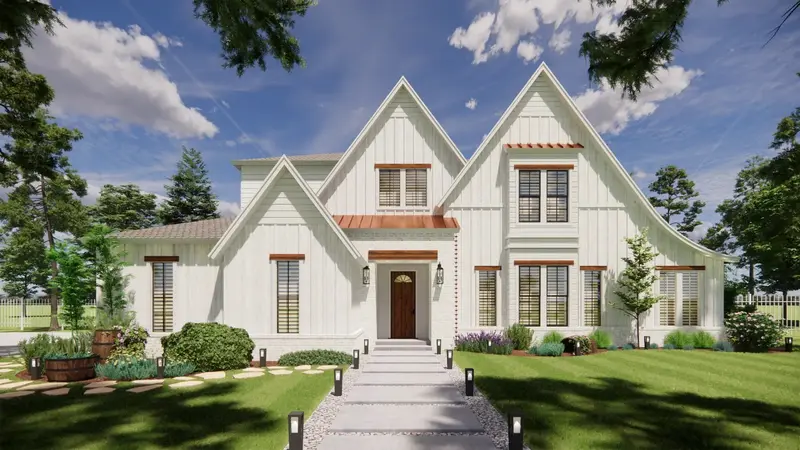 New American Style Home | 4-Bed, 3,916 Sq Ft | Outdoor Fireplace & Side-Entry Garage 1