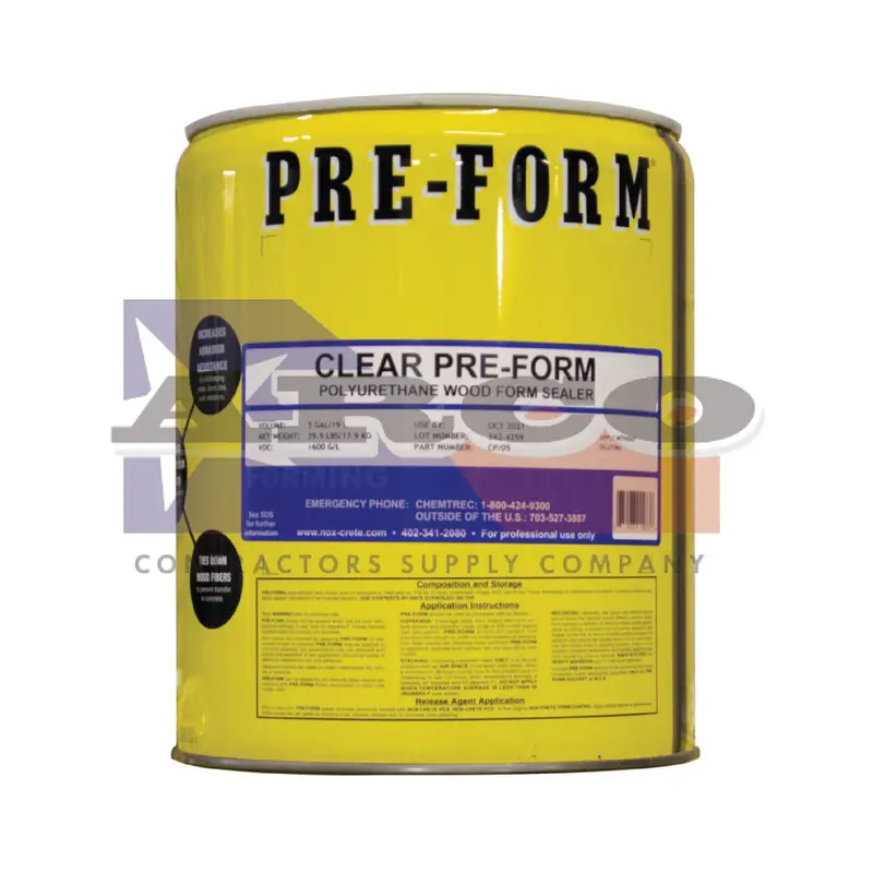 Nox-Crete Clear Pre-Form Release Agent – 5-Gallon Pail For Smooth Concrete Finishes 1