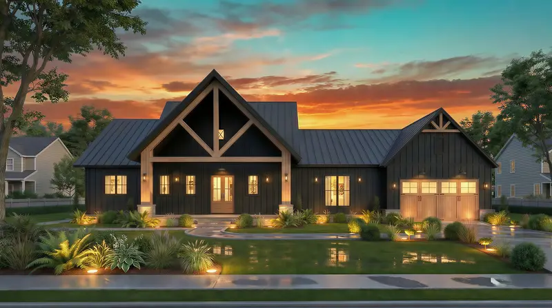 Persimmon House — Modern Farmhouse Design: 3-Bedroom Layout With Butler’S Pantry, Expansive Porches & Flowing Open Plan | 2,067 Sq Ft 1