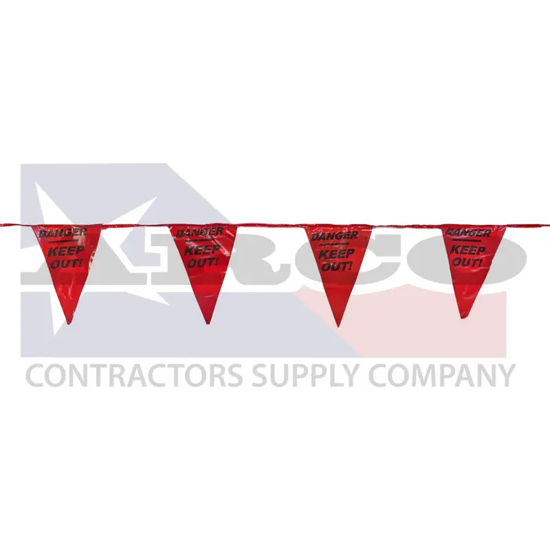 Red Pennant Warning Flag – 60-Foot Height 1