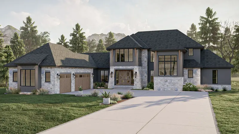 Refined French Country Residence: Three-Car Garage, Basement, And Sophisticated 4,001 Sq Ft Layout 1