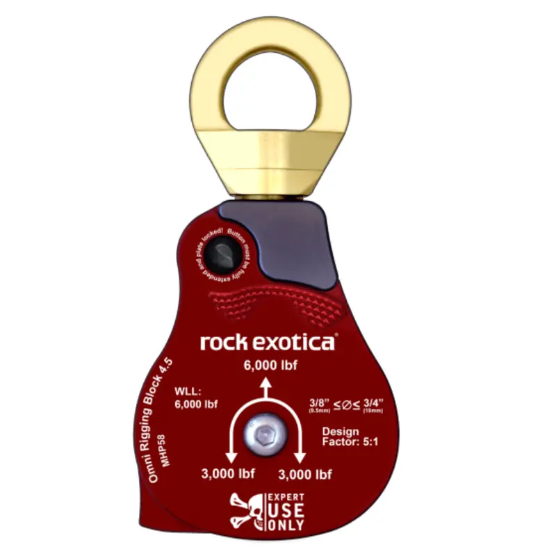 Rock Exotica Jumbo Omni-Rigging Block – 4.5-Inch Heavy-Duty Pulley 1