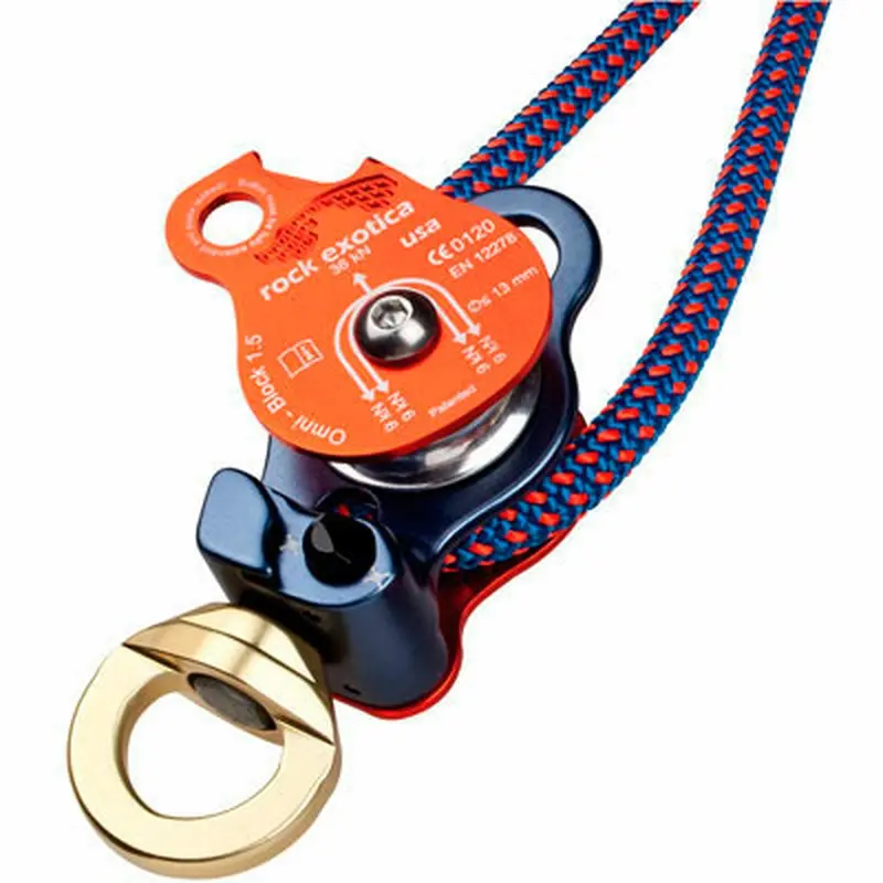 Rock Exotica Omni 1.5-Inch Double-Swivel Rigging Block – Supports Up To 13Mm Rope 1