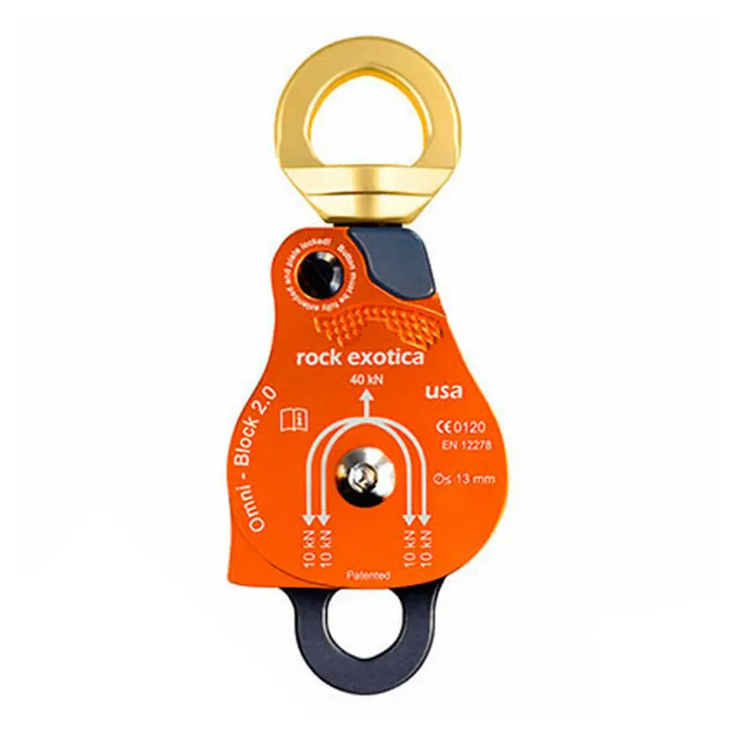 Rock Exotica Omni 2.0-Inch Double-Pulley Block – Compatible With Up To 13Mm Rope 1