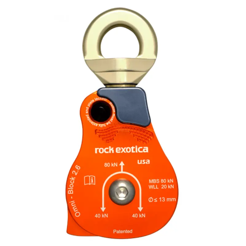 Rock Exotica Omni 2.6-Inch Rigging Pulley – Dual-Swivel Design 1