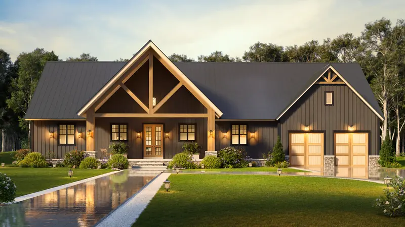 Ruby Retreat Farmhouse: Three-Bedroom Layout With Bonus Room, Front-Entry Two-Car Garage, Covered Porches, And Open Concept (2,439 Sq Ft) 1