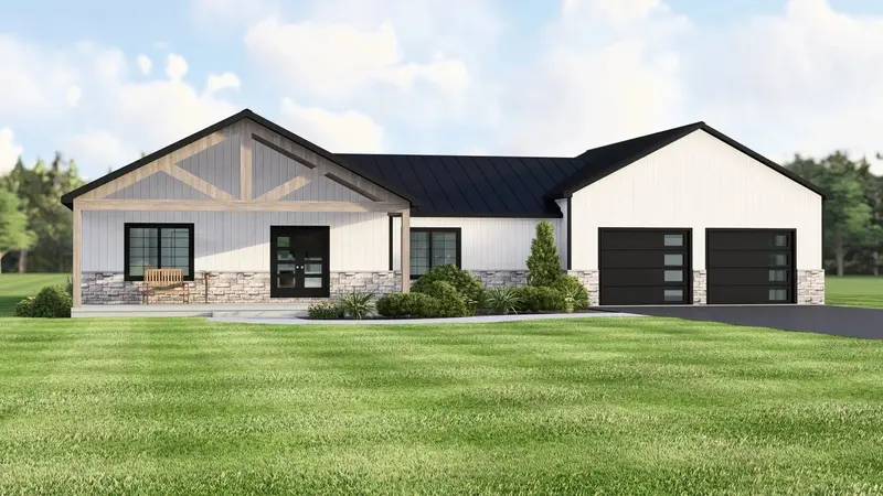 Rustic Farmhouse Layout Featuring Covered Porches, 3 Bedrooms, 2 Full Baths, And Thoughtful Outdoor Integration (1,984 Sq Ft) 1