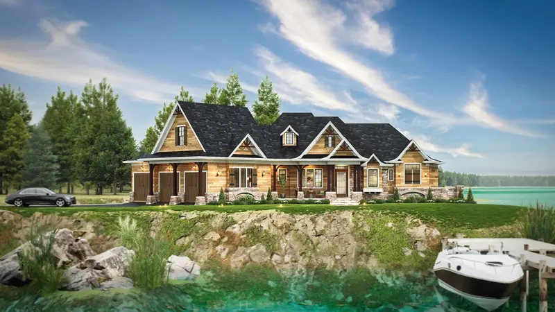 Rustic Lakeview Cottage Design 1