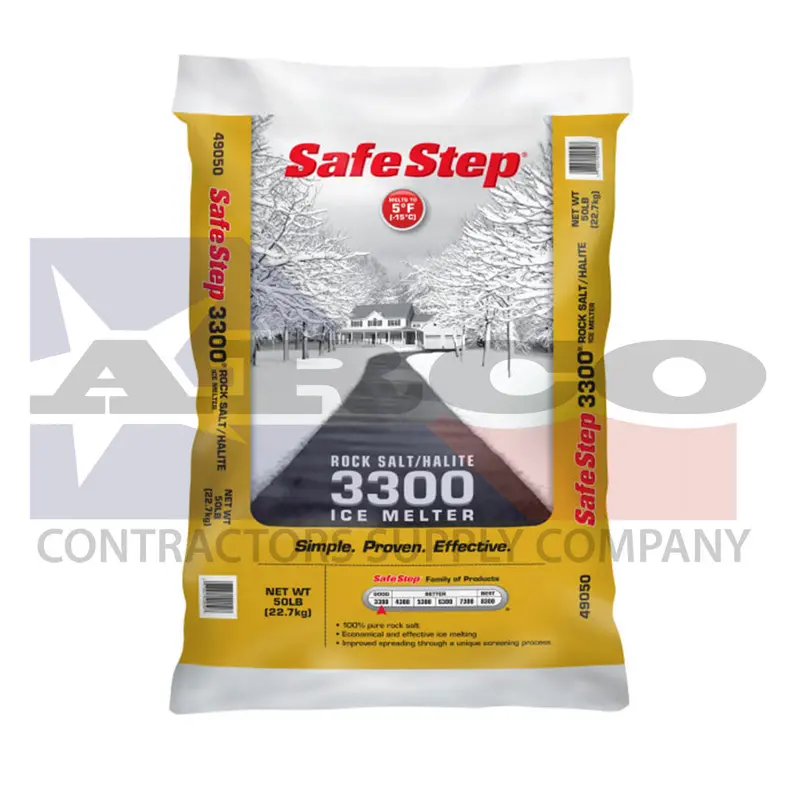 Safe Step 3300 Rock Salt – 50-Pound De-Icing Bag 1