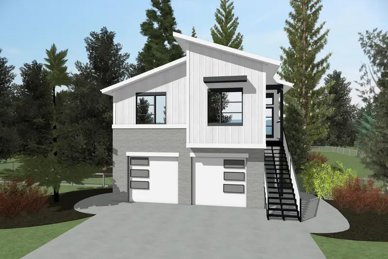 Sleek Contemporary Residence: 3-Bedroom Floor Plan With Flexible Space & Rear Porch Access | 1,998 Sq Ft 1
