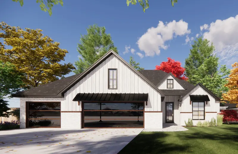Stylish Four-Bedroom Ranch Home With Flexible Room Option And Triple-Garage 1