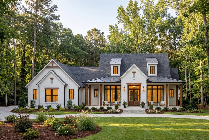 Stylish Modern Farmhouse: 3 Bedrooms, Generous Covered Porches & Convenient Side Garage — 2,143 Sq Ft 1