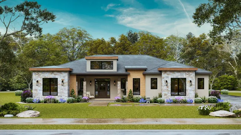 Sweet Clover Modern Residence: 2,483 Sq Ft With 3 Bedrooms, 3.5 Baths, Outdoor Kitchen, And Side-Load Garage 1