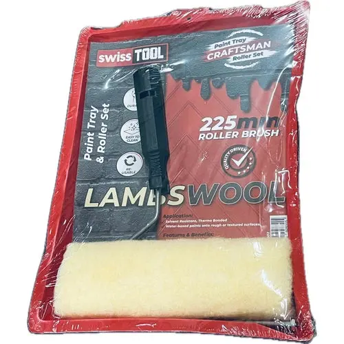 Swiss-Made Synthetic Lambswool Roller And Paint Tray Set 1