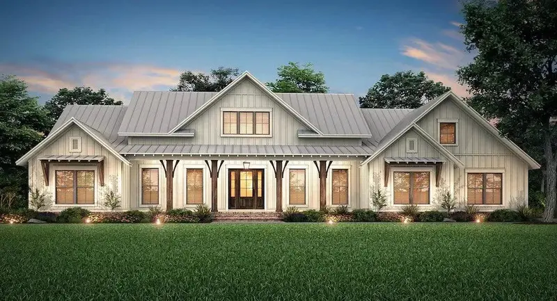 Three-Bedroom Home With Private Office, Bonus Room, And Extended Porch Areas 1