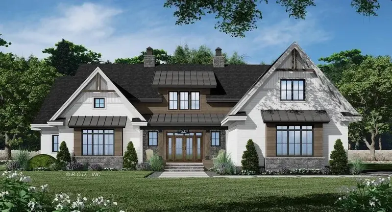 Timeless 4-Bedroom Home With Stone Accents, Bonus Space, And Refined Interiors 1