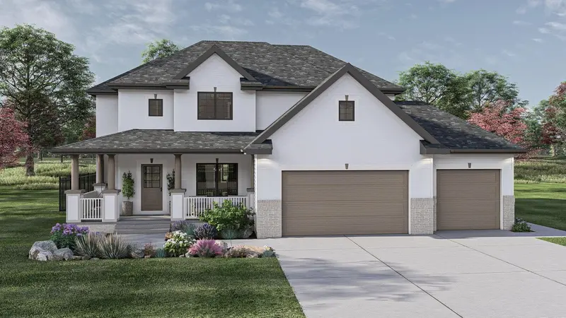 Traditional Four-Bedroom Home With Classic Proportions, 3-Car Garage, And Basement-Ready Foundation (2,580 Sq Ft) 1