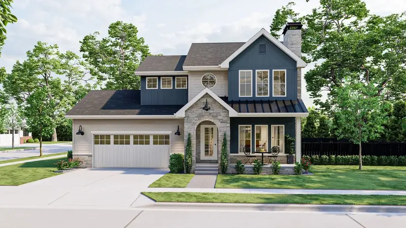 Traditional Two-Story Home With Welcoming Front Porch & Upper-Level Master Retreat 1