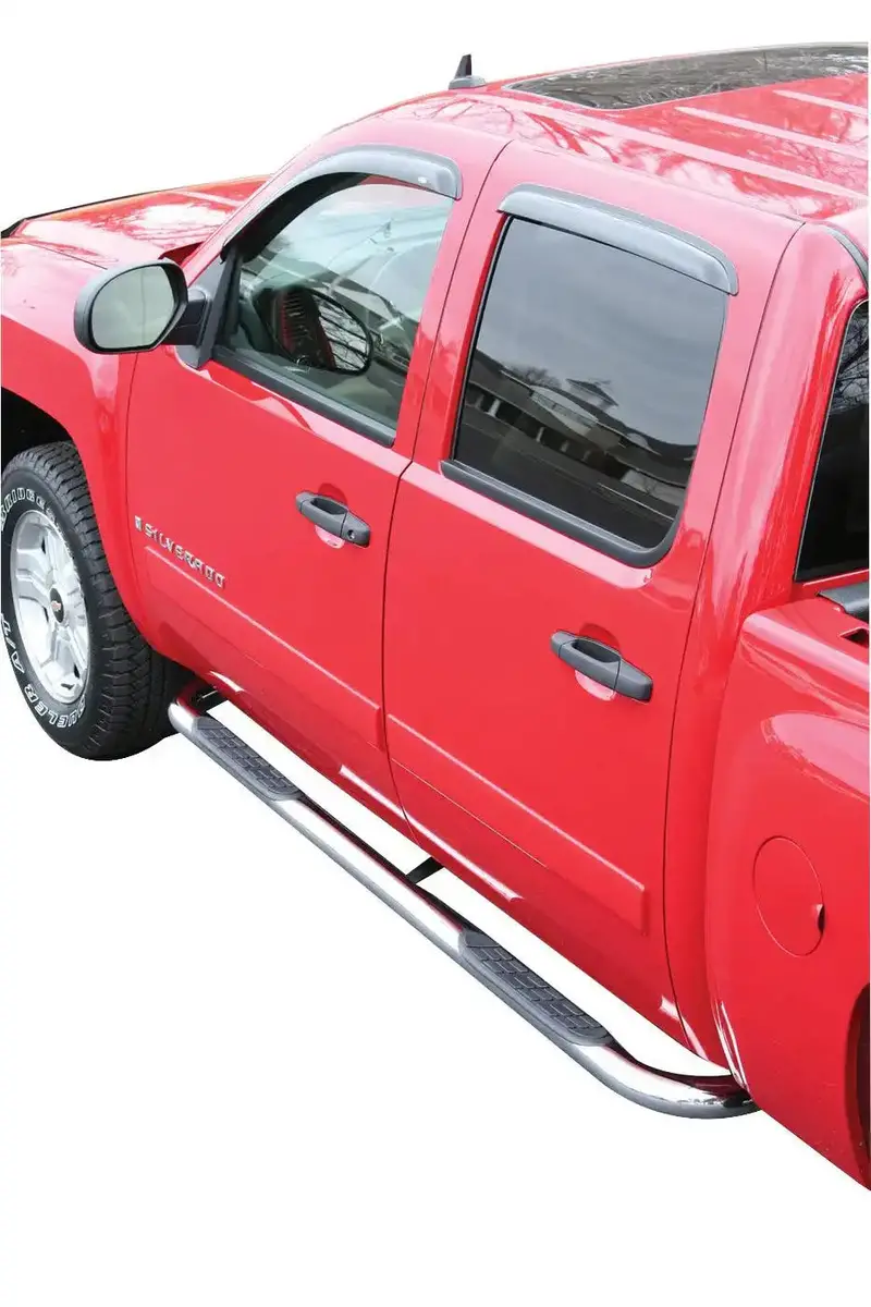 Trailfx Polished Stainless Steel 3-Inch Round Bent Tubing – Extended Cab Body/Frame Mount Kit A0401Ss 1