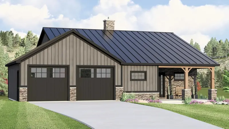 Transitional 1,484 Sq. Ft. Craftsman Home Designed For Future Walkout Basement Expansion 1