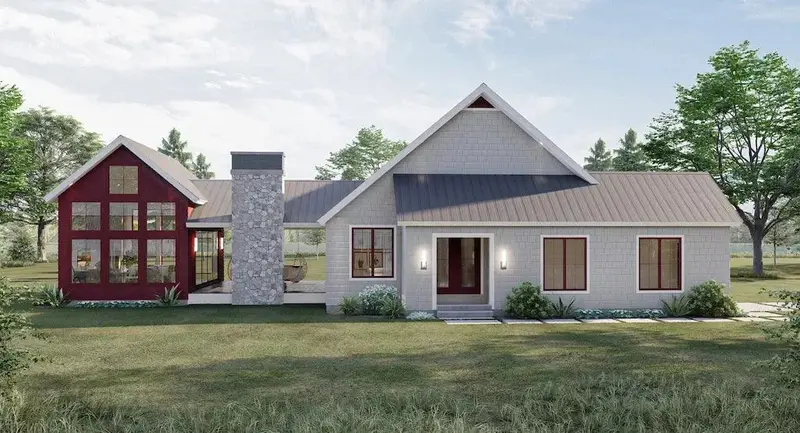 Two-Bedroom Family Plan With Game Room And Outdoor Fireplace 1