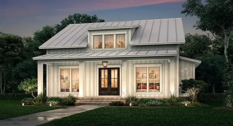Two-Bedroom Home Plan Emphasizing Welcoming Outdoor Areas 1