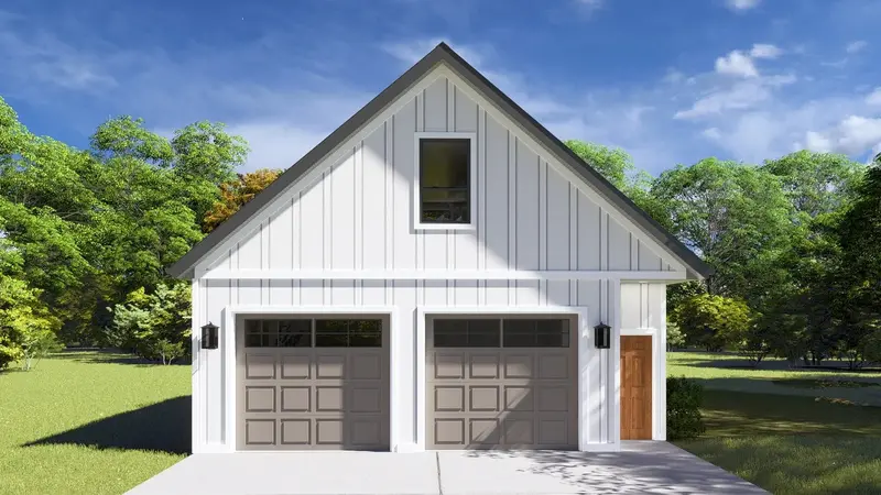 Two-Car Detached Garage With Bonus Loft Room (464 Sq Ft) 1