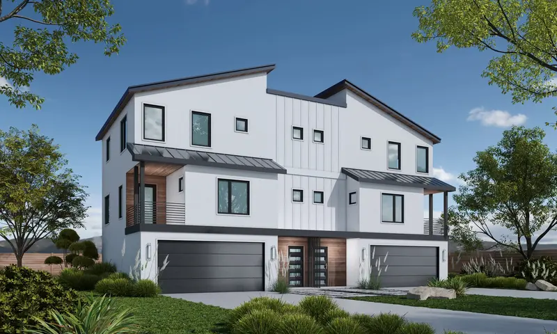Two-Story Duplex Plan Featuring Fully Independent Living Suites, Private Entries, And Shared 2-Car Garage (1,781 Sq Ft Per Unit) 1