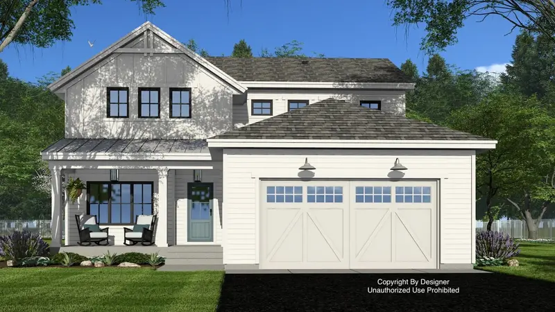 Two-Story Modern Farmhouse (2,216 Sq Ft) With Upper-Level Bedrooms And Balanced Proportions 1