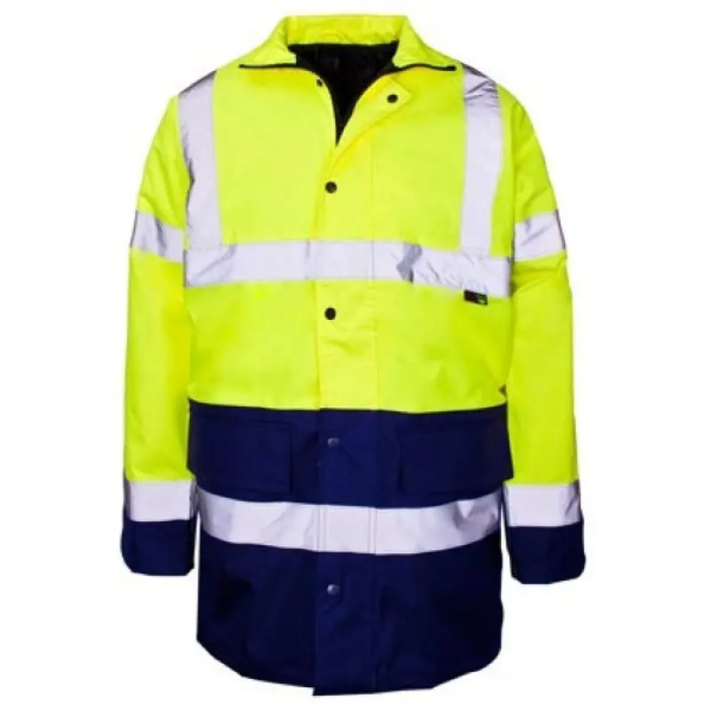 Two-Tone Hi-Vis Reflective Parka Jacket – Dual-Colour Safety Outerwear 1