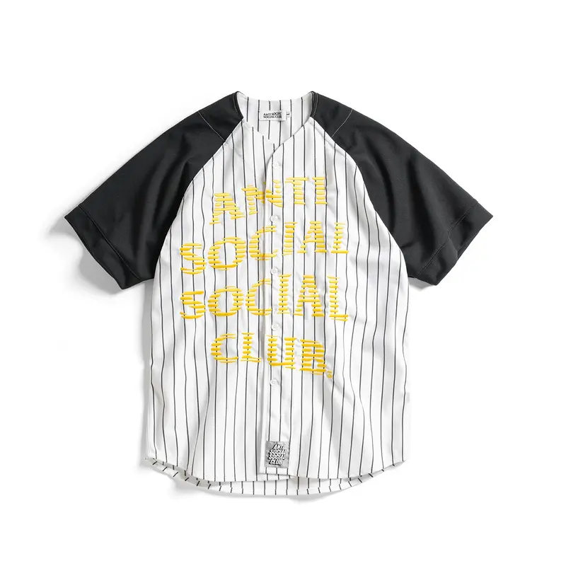 Vintage-Style Pinstripe Baseball Jersey 1