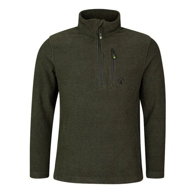 Wolf Thermal Half-Zip Sweater – Olive Green 1
