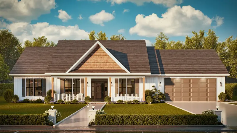 Yates Three-Section House Plan – Harmonious Layout & Adaptable Interior Zones 1