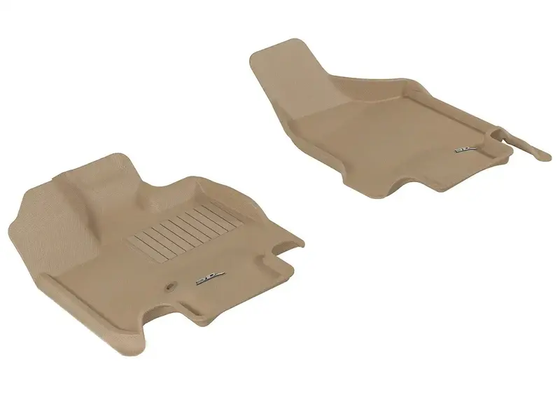 3D Maxpider L1Dg01611502 Kagu Tan Floor Mats – Front Pair With Single-Hook Design 1