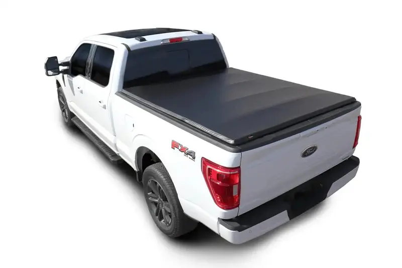 Enthuze Actent115 Soft Tri-Fold Tonneau Cover – Cargo Channel–Free Design 1