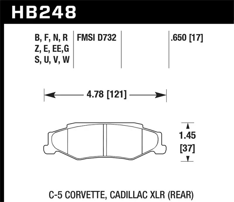 Hawk Performance Hb248W.650 Dtc-30 Track-Optimized Brake Pads – 0.650" Thickness 1