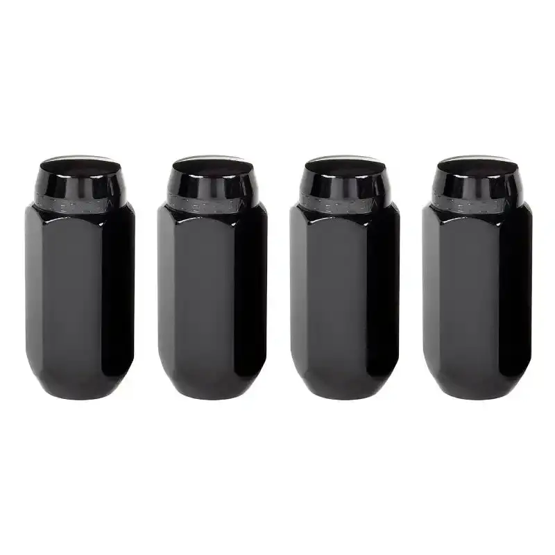 Mcgard 4-Pack Hex Lug Nuts – Cone-Seat Design (M14×1.5), 13/16″ Wrench Size, 1.945″ Length, Matte Black Finish 1