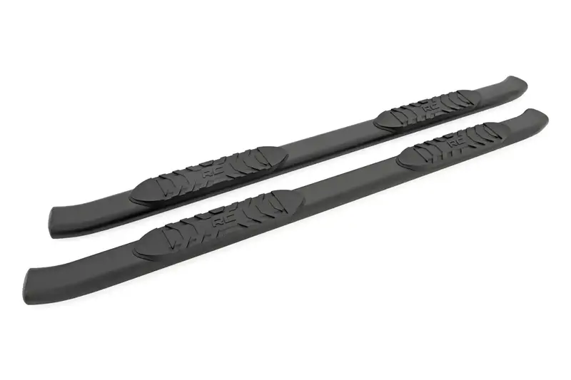 Rough Country 21003 Oval Nerf Step Bar – 4.5-Inch Wide, Black Powder-Coated Aluminum 1